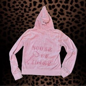 Juicy Couture y2k 2000s Velour Track Suit form fitting jacket